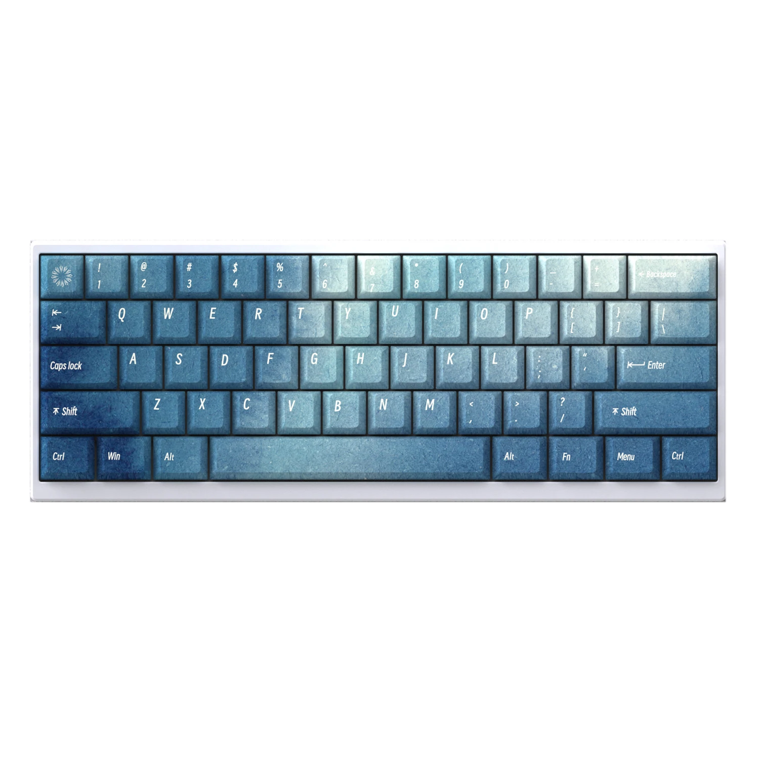 Gaming Keyboard Blue Switches - 73 Keys Keycaps Norwegian Aurora PBT