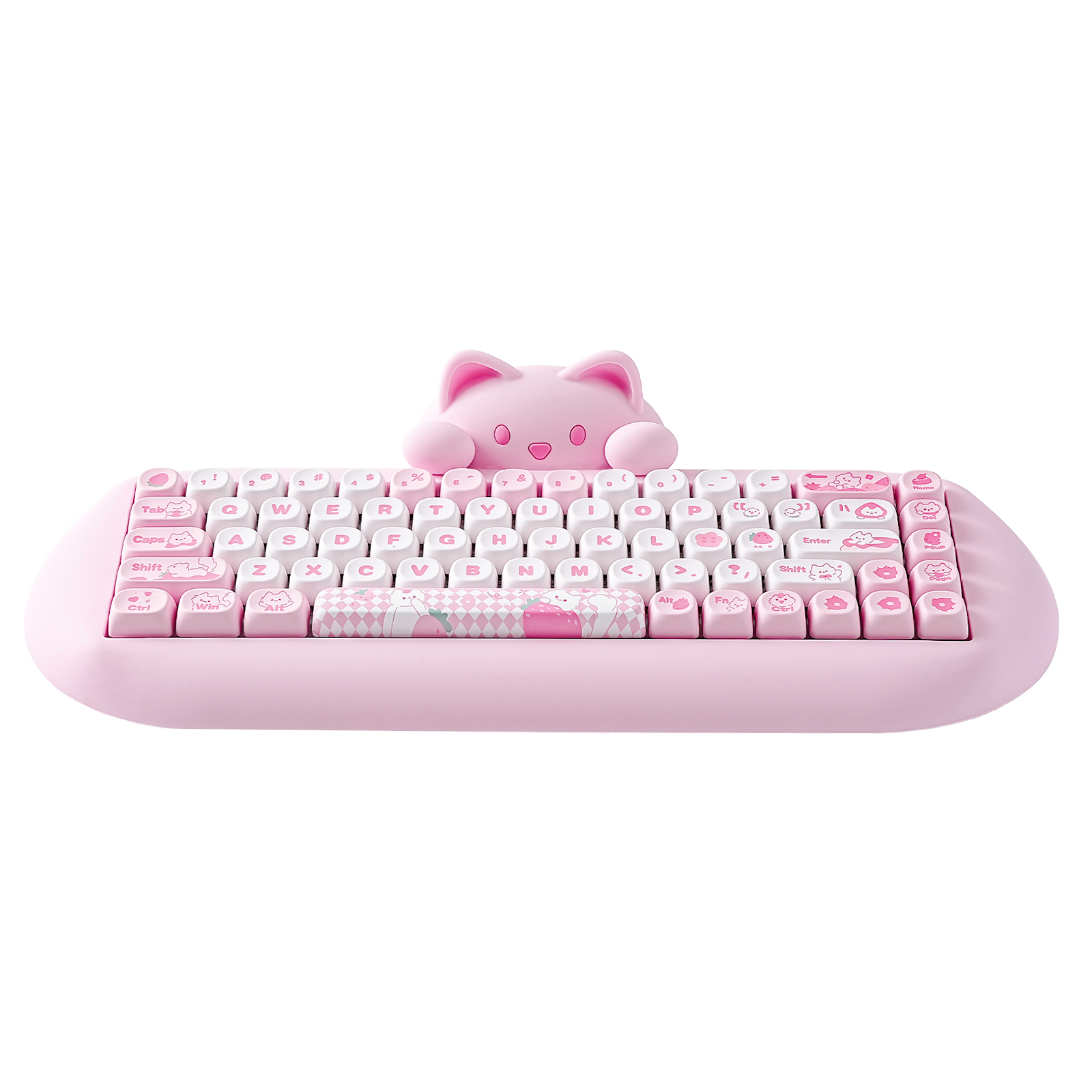 Keyboard Gaming Mac - YUNZII C68 Pink 65% Hi-Fi Cute