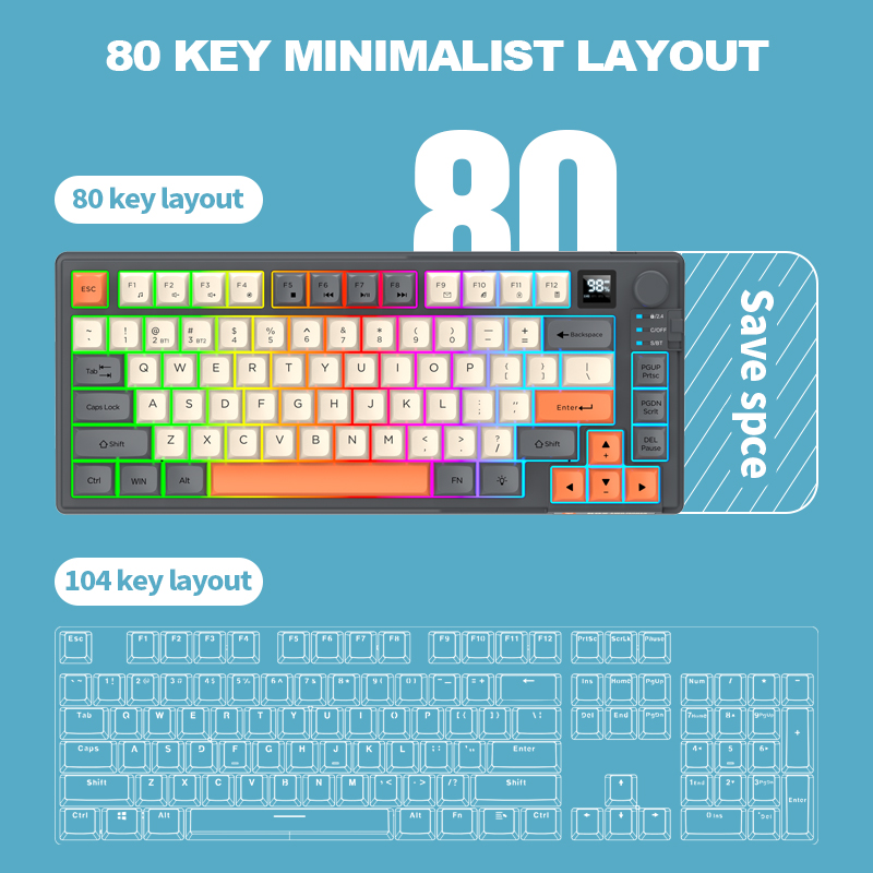 2.4G Dual-Mode Bluetooth Wirel - Gaming Keyboard Mechanical Wireless 评论和价格