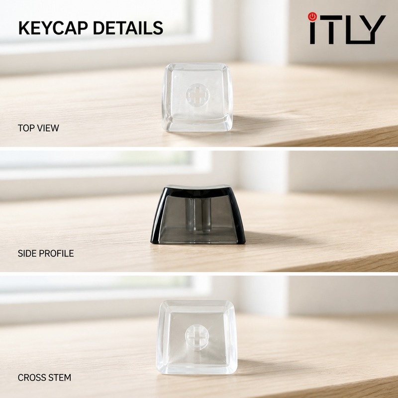 iTLY Square Transparent Keycap - Keycap Puller Ring 评论和价格