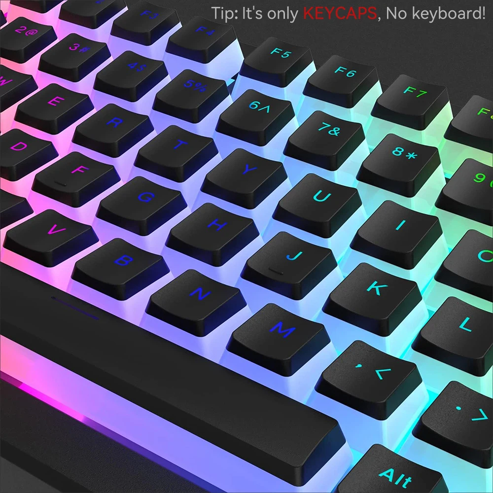New Pudding PBT Keycaps 129 Ke - Keyboard Gaming Blue Switch 评论和价格