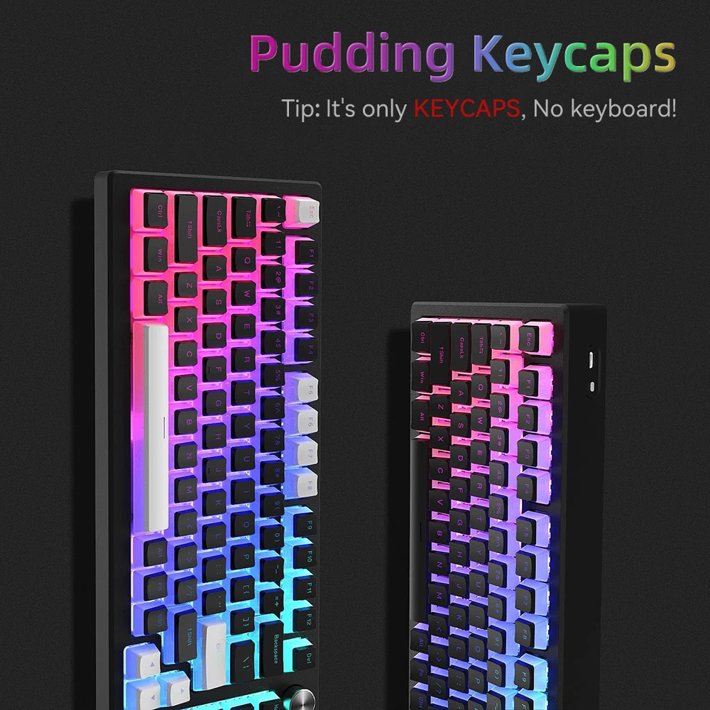 New Pudding PBT Keycaps 129 Ke - Keyboard Gaming Blue Switch 评论和价格