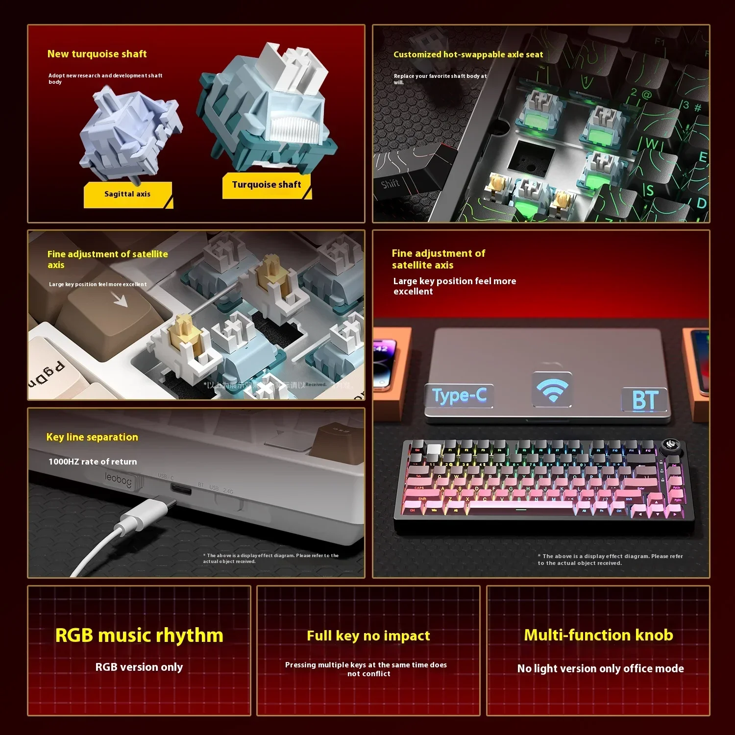 New Colors LEOBOG Hi75 HI75C H - Gaming Keyboard Bundle 评论和价格