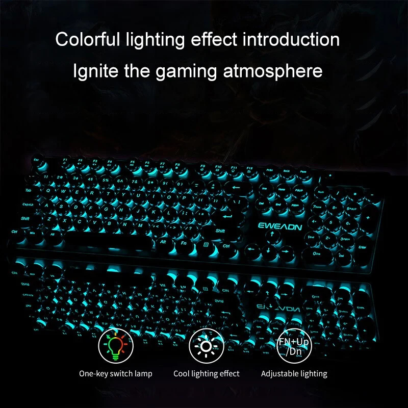 Retro Punk Mechanical Feel Key - Gaming Keyboard Mechanical Wireless 评论和价格