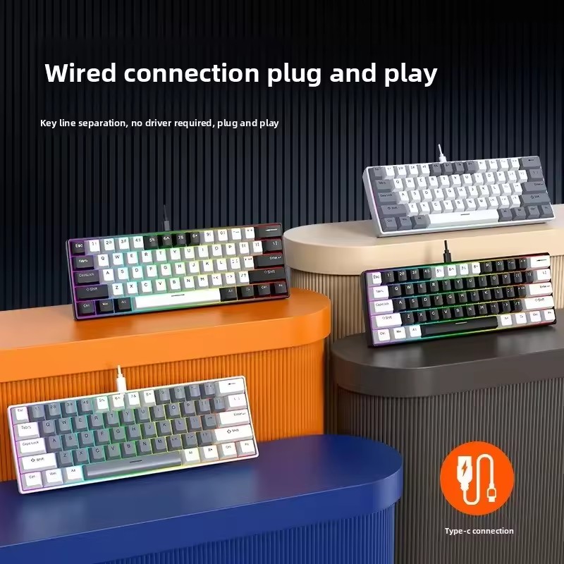 T-WOLF T65 Wired Mechanical Ke - Keyboard Gaming Mac 评论和价格