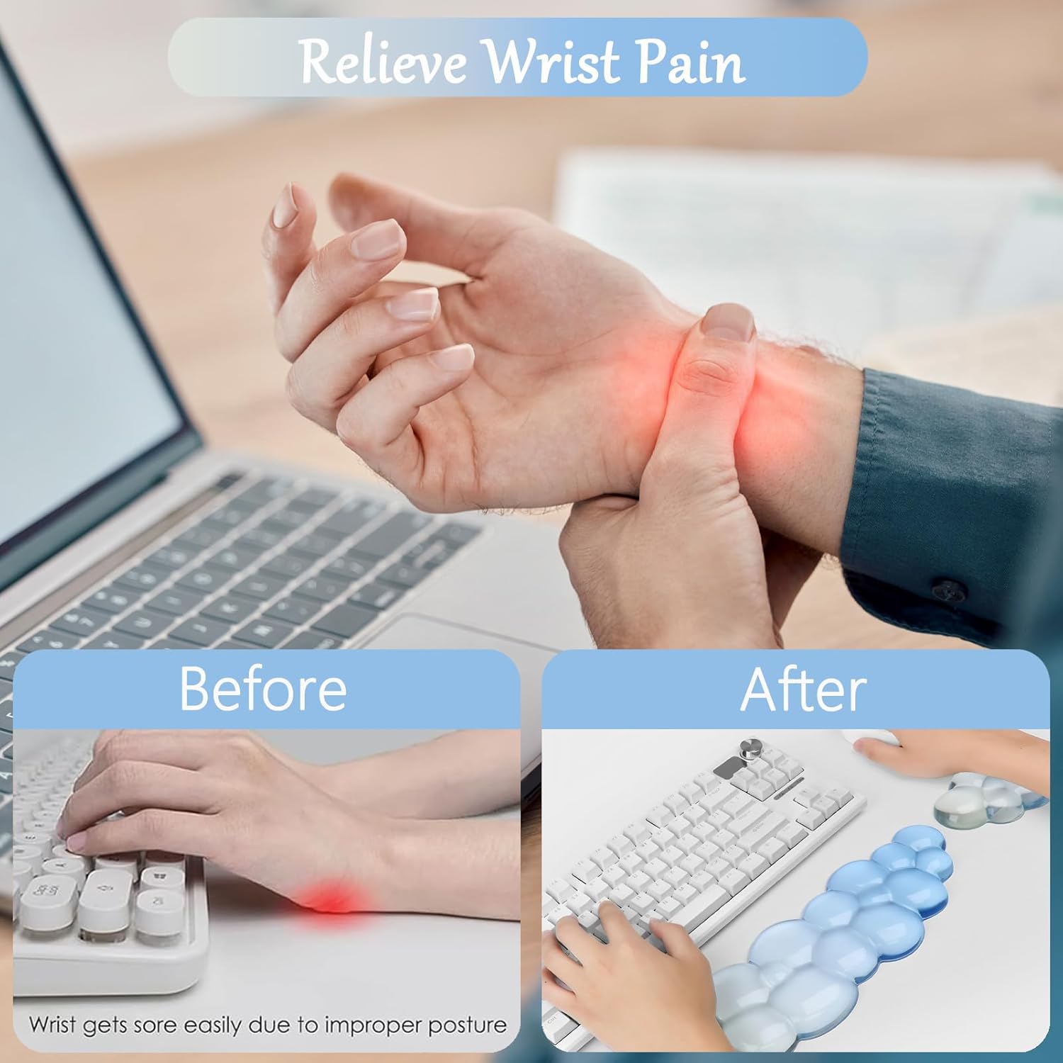 Ergonomic Cloud Wrist Support  - Keyboard Mouse Bundle Gaming 评论和价格
