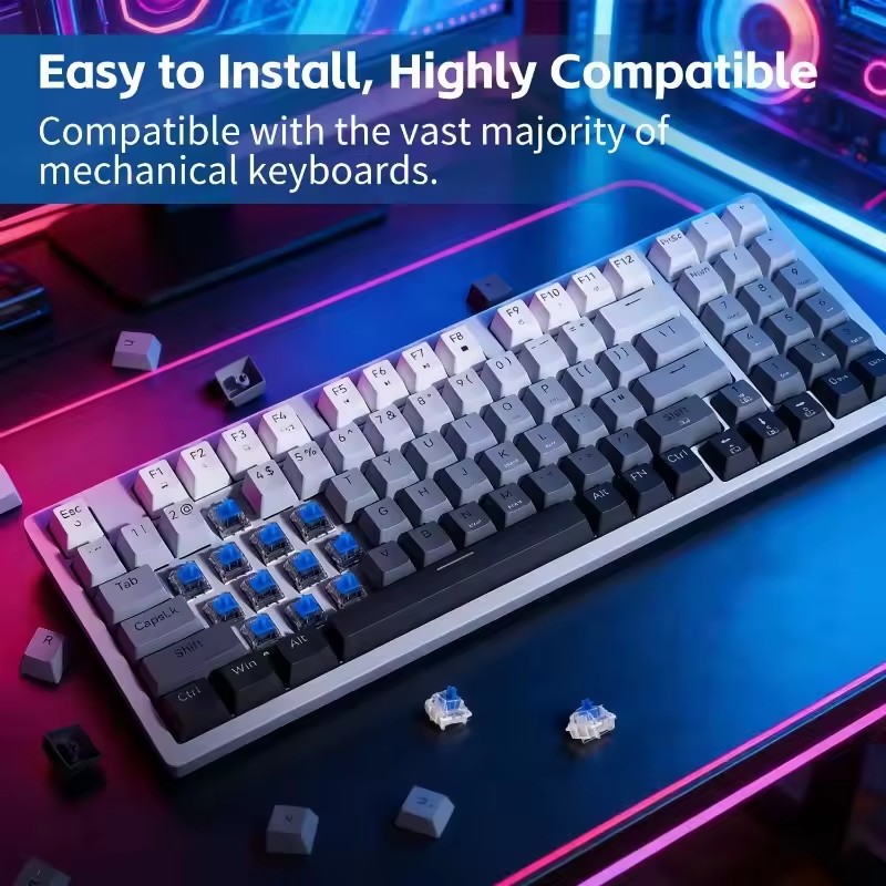 10/30Pcs 3Pin Replacement Mech - Gaming Keyboard Blue Switches 评论和价格