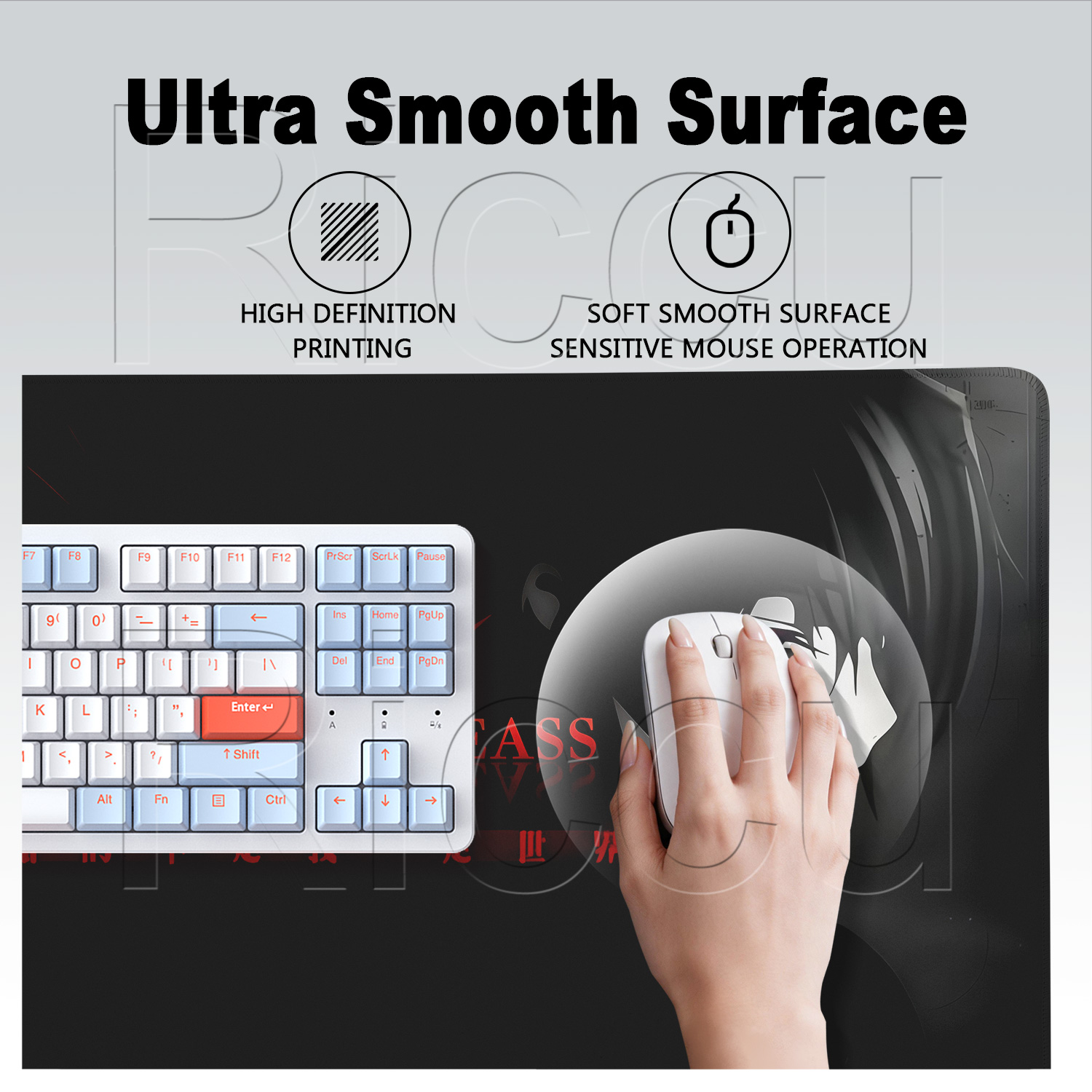 Code Geass Desk Mouse Pad XXL  - Gaming Keyboard Typewriter 评论和价格