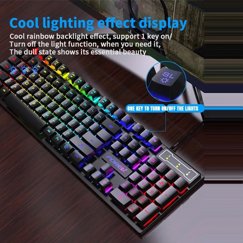 Kebidumei 104 Key Backlit Mech - Keyboard Mouse Bundle Gaming 评论和价格