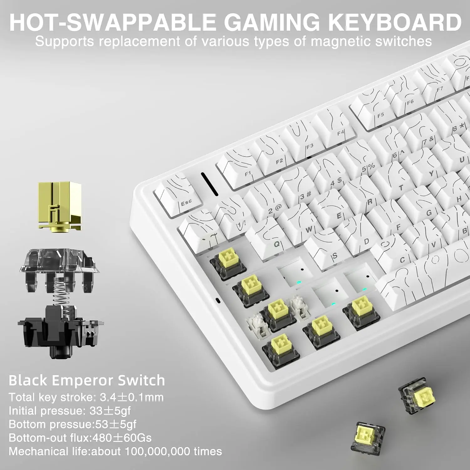 AULA F75 HE Magnetic Keyboard  - Gaming Keyboard Mechanical Wireless 评论和价格