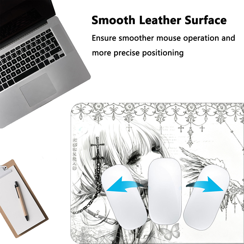 Leather Mousepad Black White A - Gaming Keyboard And Mouse 评论和价格