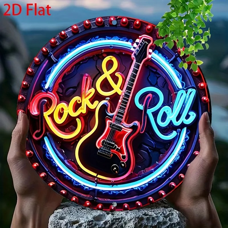 A Vintage Rock Neon Sign, 2Dfl - Brass Weight Plate 评论和价格